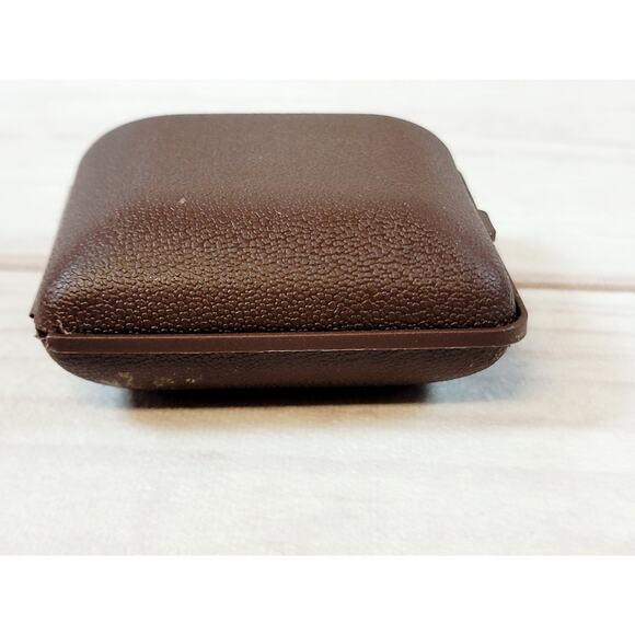 Vintage Seth Thomas Travel Alarm Clock Brown Case Germany READ - Picture 15 of 16